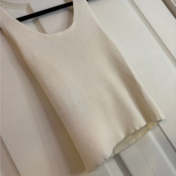 Dynamite White Ribbed Tank Top - Picture 2 of 4